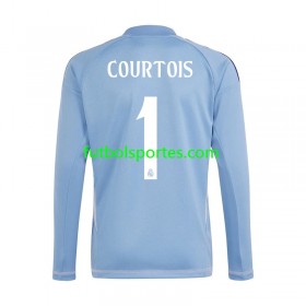 Camiseta Real Madrid Thibaut Courtois 1 Portero Primera Equipación 2024/2025 Manga Larga